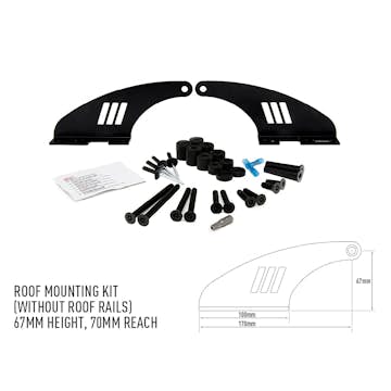 Fäste Lazer För Takmontering Bilar Utan Rails 67mm 930755