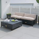 Loungegrupp Hillerstorp Bara Vara 2 Fåtöljer och 1 Divan Utomhus