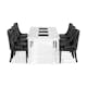 Matgrupp In Living Jasmin 180 cm med 6 Tuva Fåtölj Vit/Svart