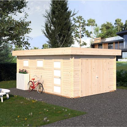 Garage Palmako Rasmus med Garagedörr 19,8 m2