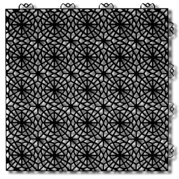 Golvplatta Bergo XL Black Golvtrall i Plast