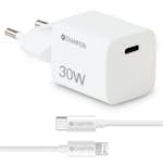 Laddare Champion 30W + USB-C till Lightning Kabel Vit
