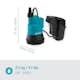 Dränkbar pump Gardena för Rent Vatten 2000/2 18V P4A Set (2,5Ah batteri + standardladdare)