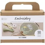 Broderi Creativ Company Mini DIY Kit Mattgrön Broderbåge