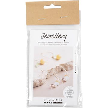 Smycken Creativ Company Mini DIY Kit Creoler med Pärlor