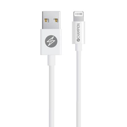 USB-A Champion till Lightning Kabel 3m Vit