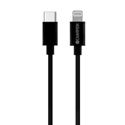 USB-C Champion till Lightning Kabel 2m Svart