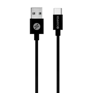 USB-A Champion till USB-C Kabel 1m Svart