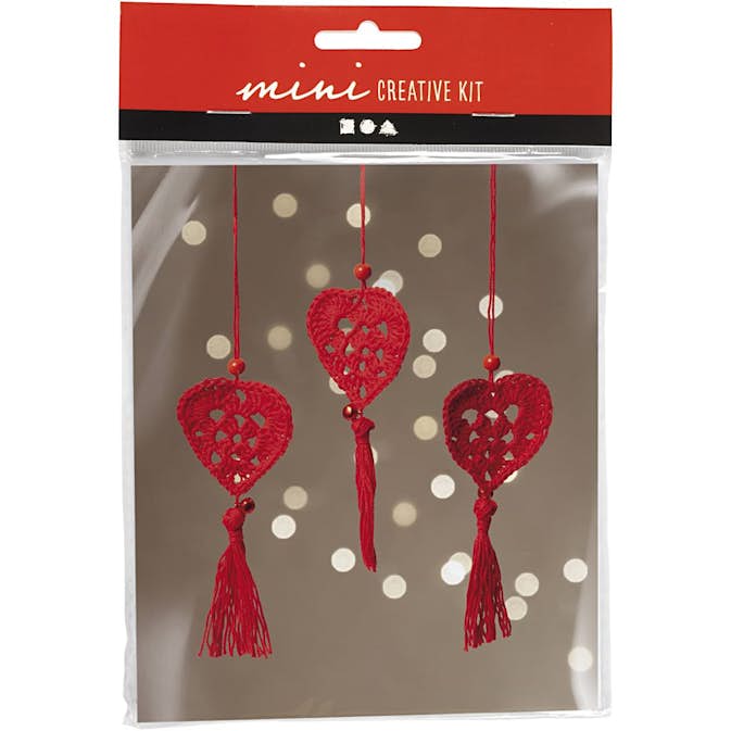 Virkning Creativ Company Mini DIY Kit Hjärtan
