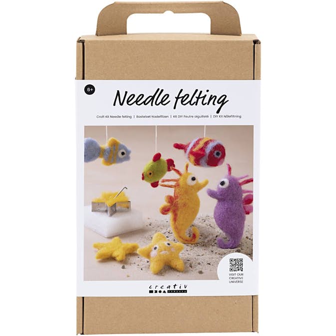 Nålfiltning Creativ Company DIY Kit Djur i vatten