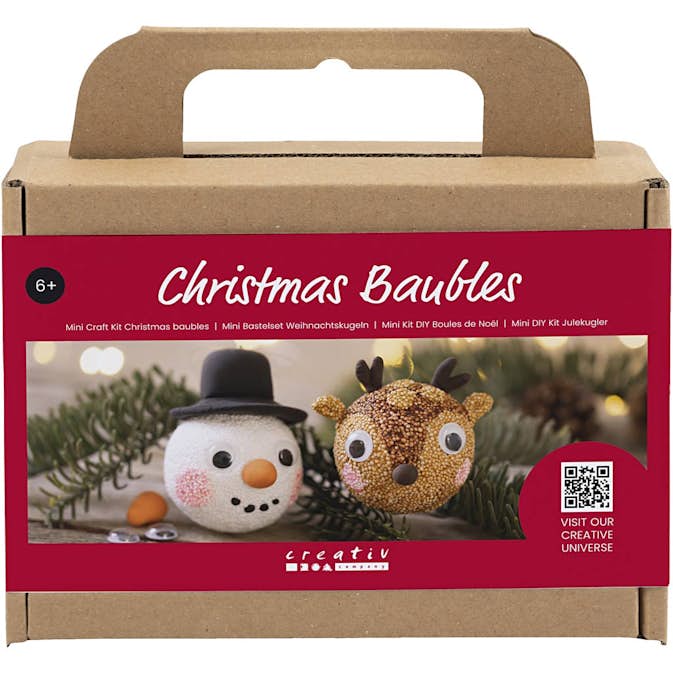 Julgranskulor Creativ Company Mini DIY Kit Ren och snögubbe
