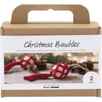 Julgranskulor Creativ Company DIY Kit Julrött Makramé