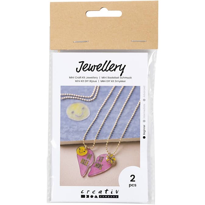 Smycken Creativ Company Mini DIY Kit Vänskapshalsband i Krympplast