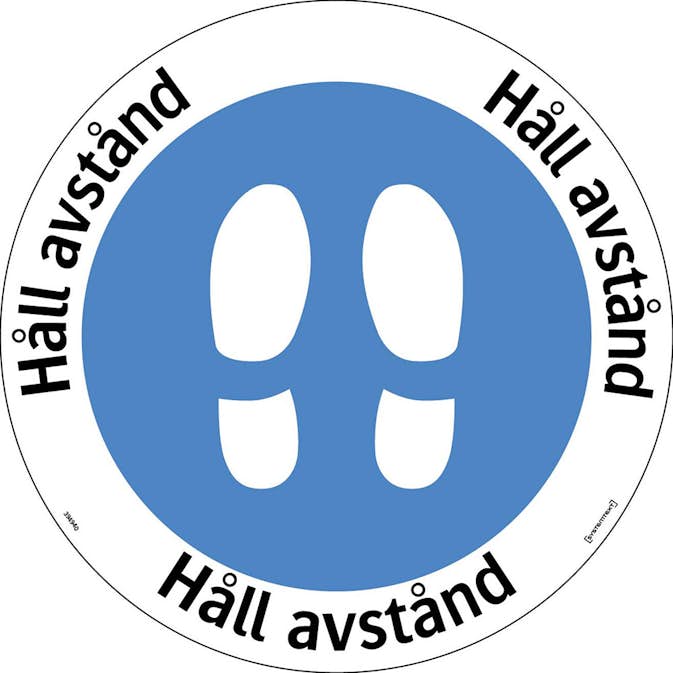 Golvdekal Systemtext Håll Avstånd 410mm