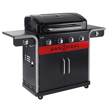 Hybridgrill Char-Broil Gas2Coal 2.0 4B, Gasolgrill/Kolgrill med 4 Brännare