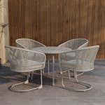 Matgrupp Venture Home Tilos 4st Fåtöljer ink Dyna med Ø90cm Bord