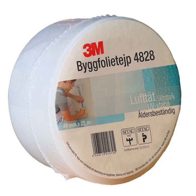 Byggfolietejp 3M 4828 Transparent 50 mm/25 Meter