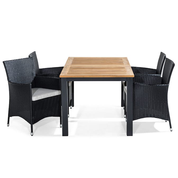 Matgrupp Utomhus Comfort Garden Las Vegas 152 152x90 cm med 4 Utefåtöljer Thor