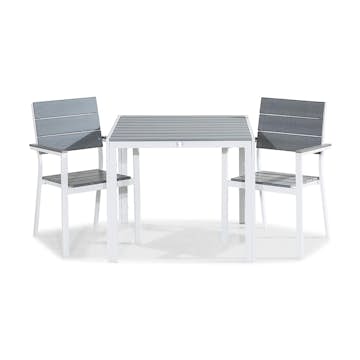 Matgrupp Utomhus Comfort Garden Tunis 90 med 2 StapelTrädgårdsstolar