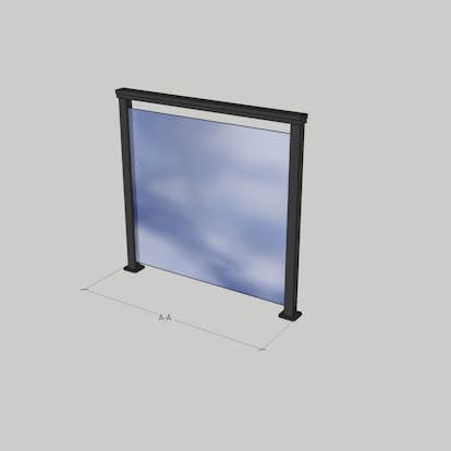 Glasräcke Novoroom Komplett Sektion A-A