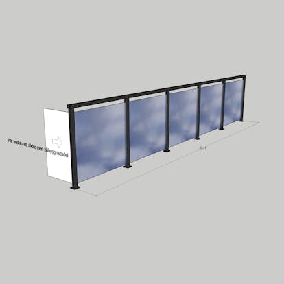 Glasräcke Novoroom Komplett Sektion A-H