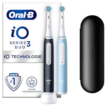 Eltandborste Oral-B iO3 Duo Matt Black/Ice Blue