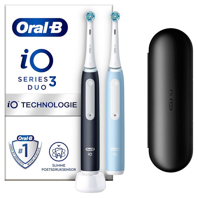Eltandborste Oral-B iO3 Duo Matt Black/Ice Blue