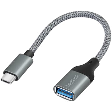 USB-C -hane till USB-A hona LogiLink OTG 15W 0,15 m