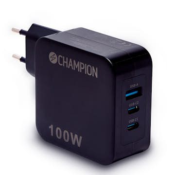 Laddare Champion 100W PD / QC Svart