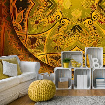 Fototapet Arkiio Självhäftande Mandala Golden Poem