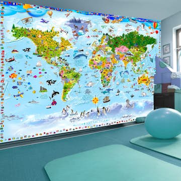 Fototapet Arkiio World Map For Kids