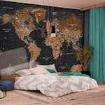 Fototapet Arkiio Självhäftande World Stylish Map