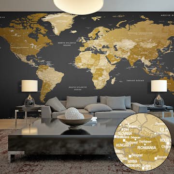 Fototapet XXL Arkiio World Map Modern Geography II 500x280 cm