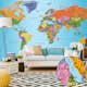 Fototapet XXL Arkiio World Map Colourful Geography II 500x280 cm