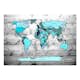 Fototapet Arkiio Självhäftande World Map Blue Continents