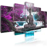 Akrylglastavla Arkiio Waterfall and Buddha