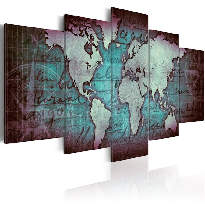 Akrylglastavla Arkiio Bronze map II 100x50