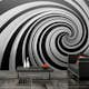 Fototapet XXL Arkiio Black and white swirl 550x270 cm