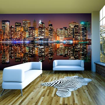 Fototapet XXL Arkiio Gold reflections NYC 550x270 cm