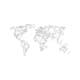 Fototapet XXL Arkiio Map of the World white solids 550x270 cm