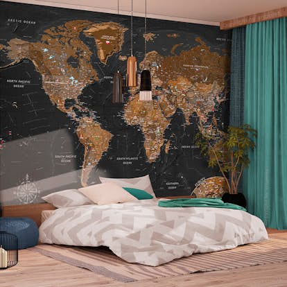 Fototapet Arkiio Självhäftande World Stylish Map