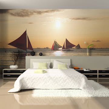 Fototapet Arkiio Sailing Boats Sunset