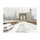 Fototapet Arkiio Snötäckt Bro I New York