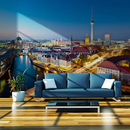 Fototapet Arkiio Berlin View From Fischerinsel Night