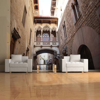 Fototapet Arkiio Barcelona Palau Generalitat In Gothic Barrio