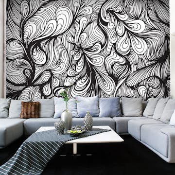 Fototapet Arkiio Svart Och Vitt Retrostil