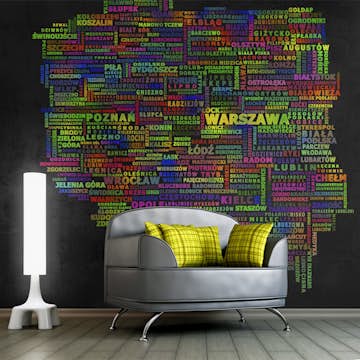 Fototapet Arkiio Den Karta Över Polen