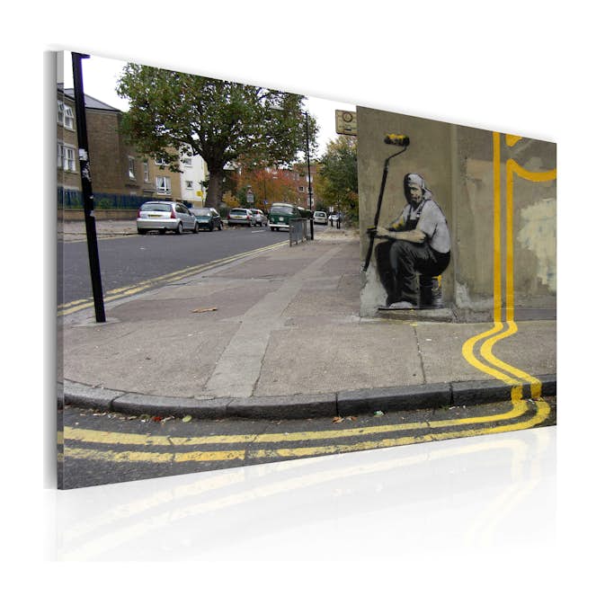Tavla Arkiio Yellow Flower Banksy 60x40