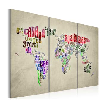 Tavla Arkiio Färgglada Länder Triptych