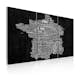 Tavla Arkiio Text Map Of France On The Black Background Triptych